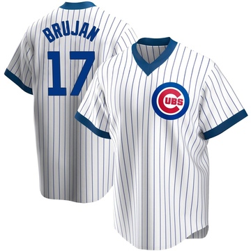 Replica Vidal Brujan Youth Chicago Cubs White Home Cooperstown Collection Jersey