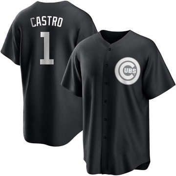 Replica Willi Castro Youth Chicago Cubs White Black/ Jersey